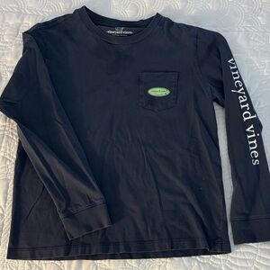 Vineyard Vines Kids Navy Long Sleeve Tee
